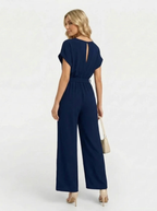 Women’s Wide-Leg Jumpsuit with Tie Waist