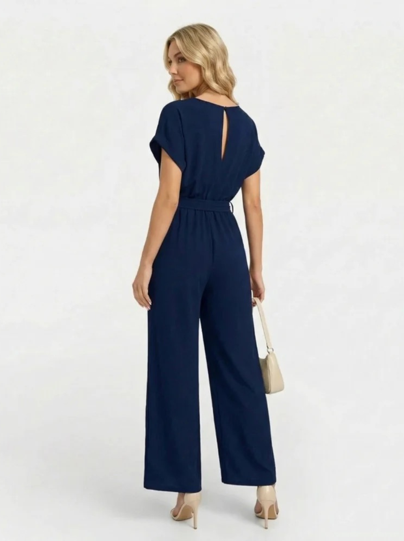 Women’s Wide-Leg Jumpsuit with Tie Waist