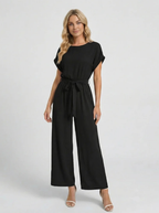 Women’s Wide-Leg Jumpsuit with Tie Waist