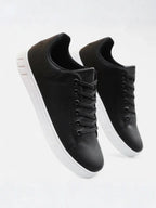 Men’s Casual PU Leather Sneakers with Flat Sole