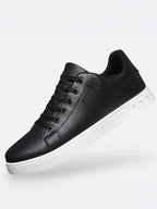 Men’s Casual PU Leather Sneakers with Flat Sole