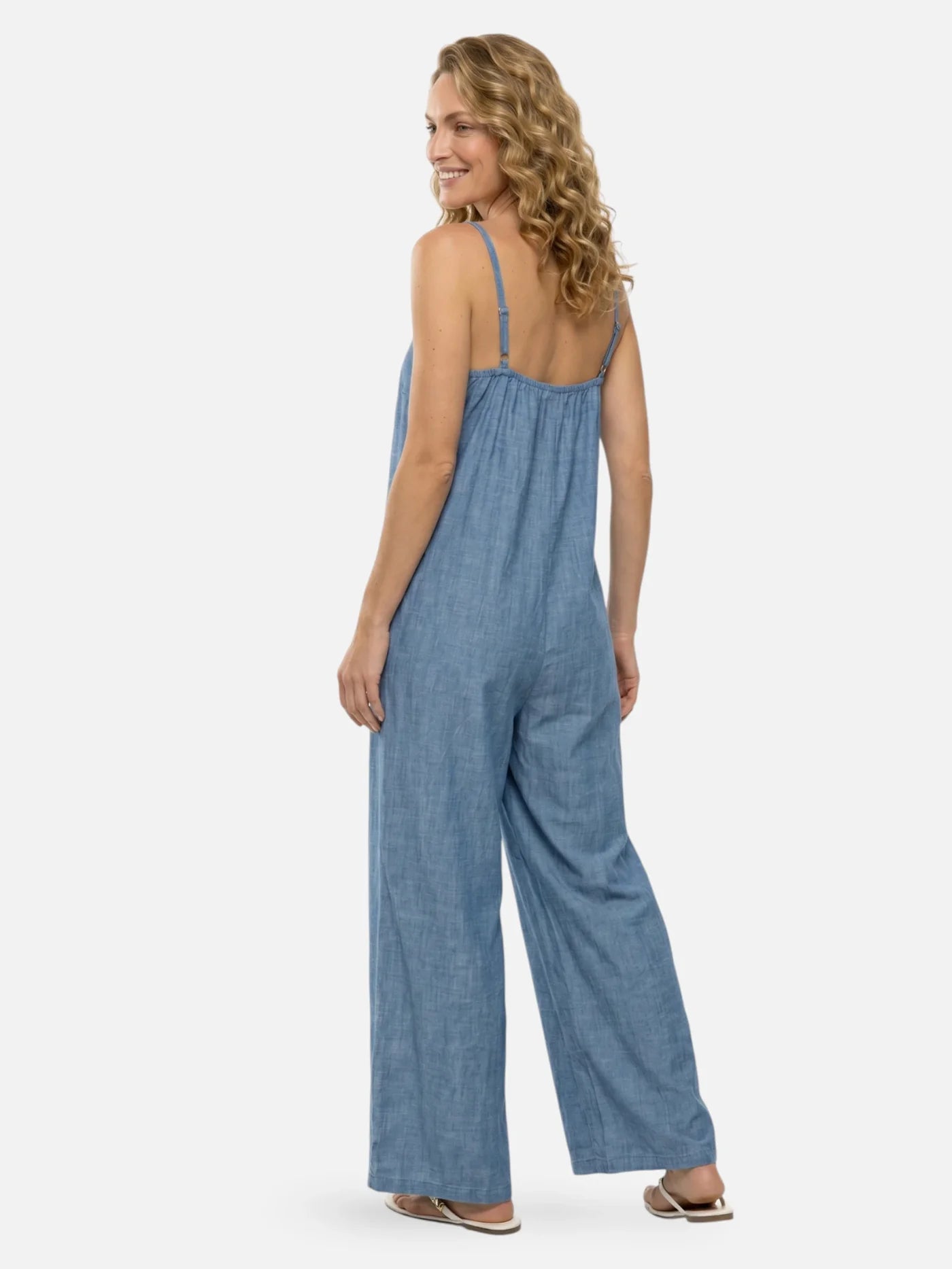 Women’s Sleeveless Wide Leg Jumpsuit – Lightweight Summer One-Piece Outfit