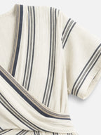 Women’s Striped Maxi Dress – V-Neck Cinched Waist Flowy Summer Dress