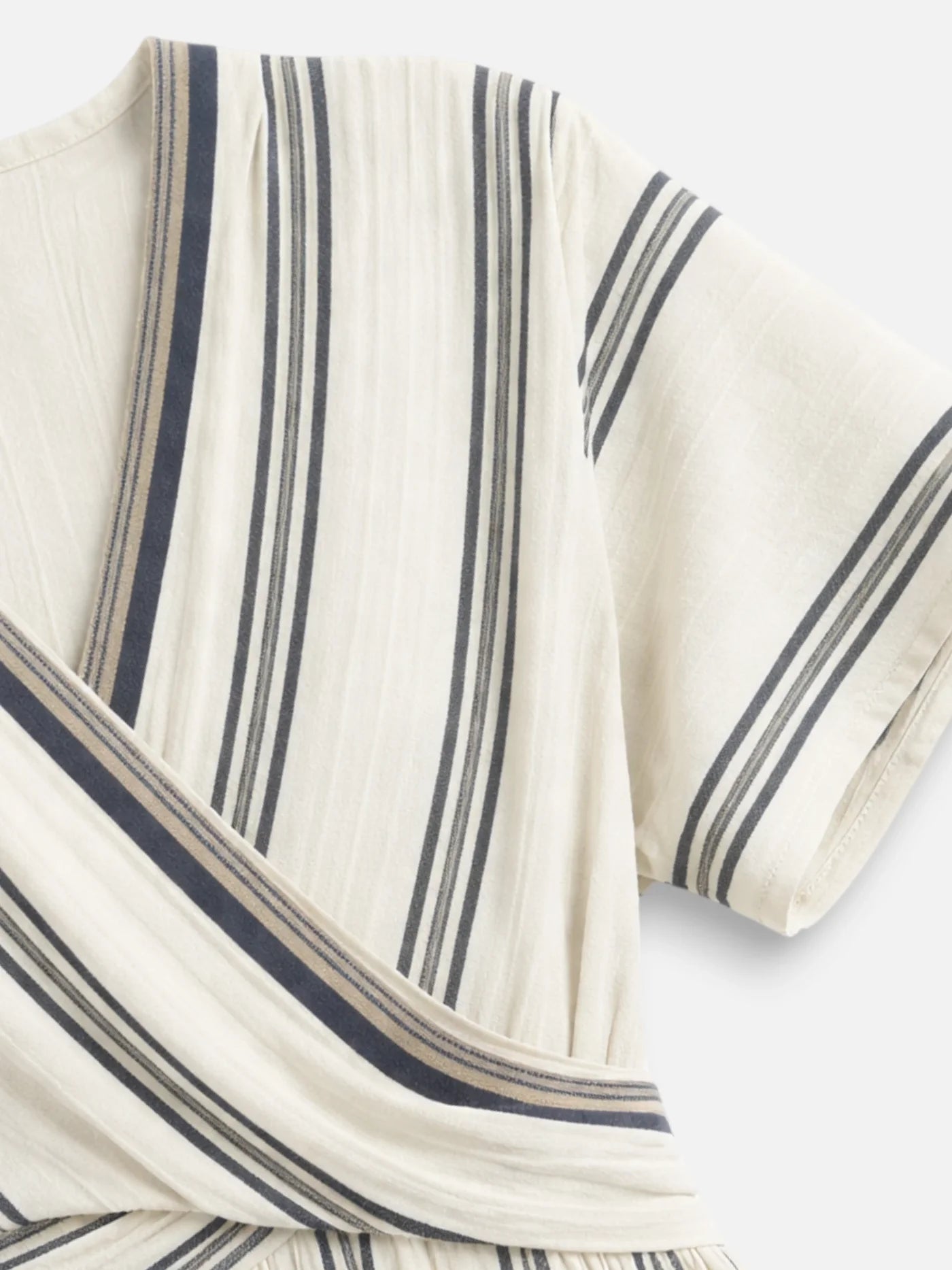 Women’s Striped Maxi Dress – V-Neck Cinched Waist Flowy Summer Dress