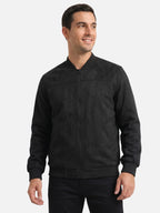 Men’s Faux Suede Bomber Jacket Zip-Up Lightweight Casual Jacket