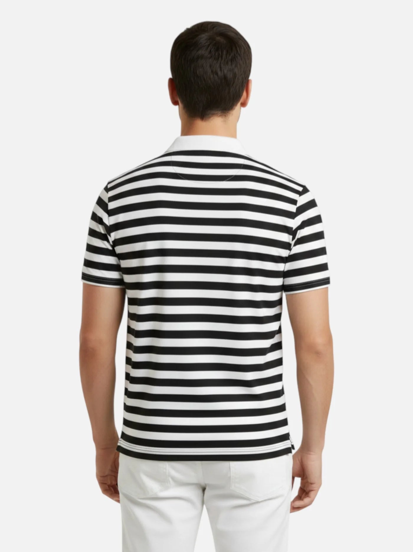 Men’s Riviera Style Striped Polo Shirt