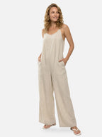 Women’s Sleeveless Wide Leg Jumpsuit – Lightweight Summer One-Piece Outfit