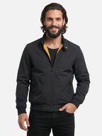 Men’s Lightweight Zip-Up Jacket with Stand Collar Casual Bomber Style