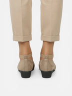 Women’s Wedge Ballerina Shoes with Cross Strap and Pointed Toe