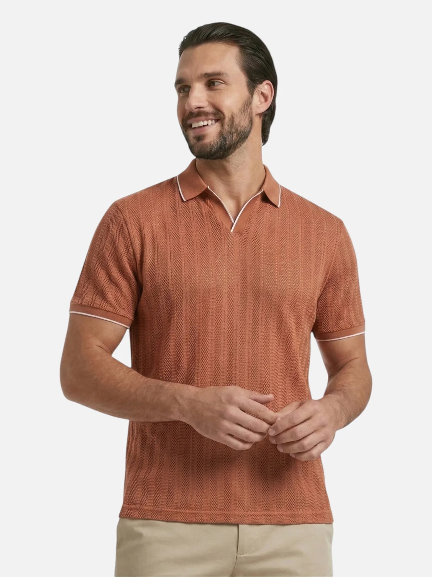 Men’s Lightweight Breathable Knit Polo Shirt