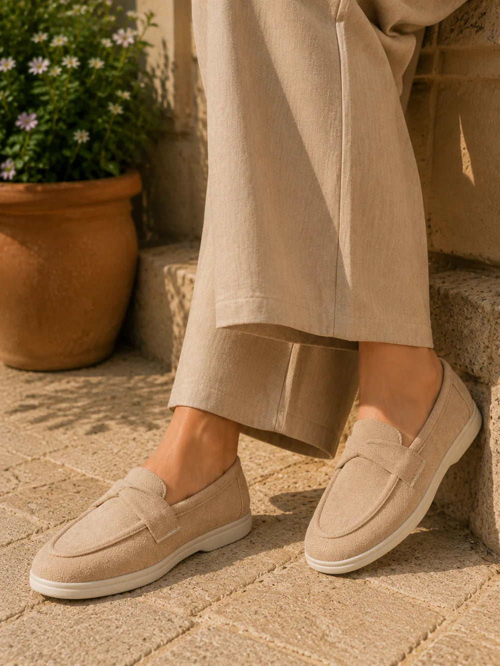 Women's Textured Penny Loafer with Lightweight Sole