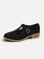 Women’s Mary Jane Shoes with Buckle Strap and Low Block Heel