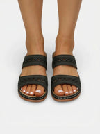 Women’s Summer Sandals with Double Straps and Cut-Out Detail