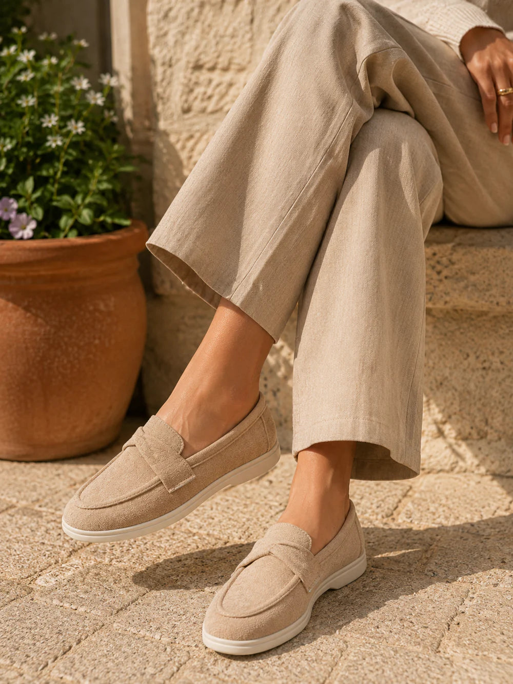 Women's Textured Penny Loafer with Lightweight Sole