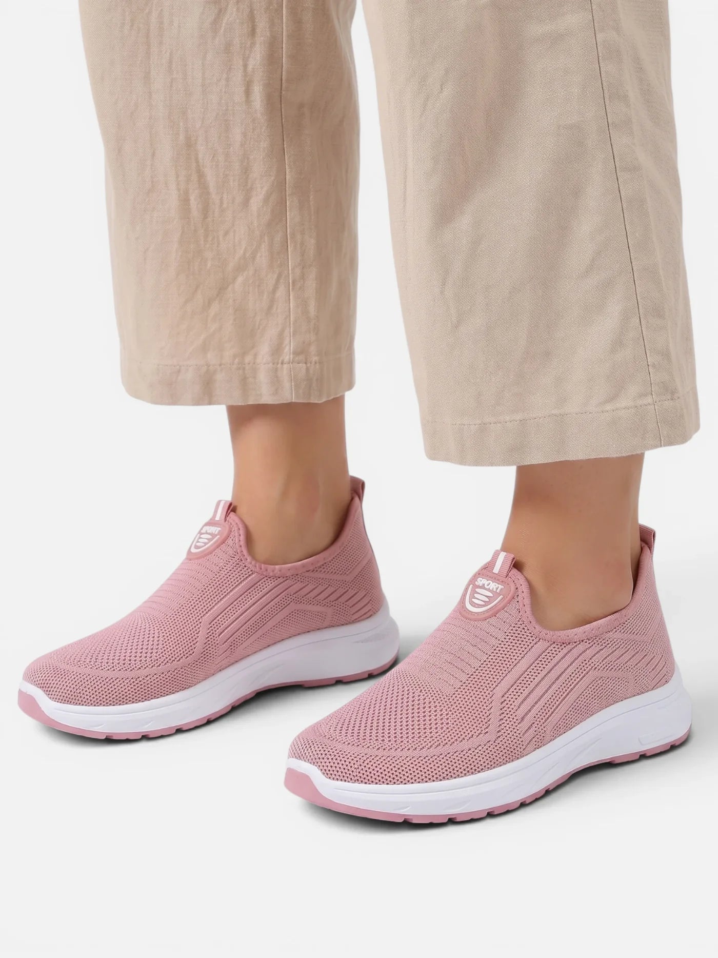 Women's Slip-On Sneakers with Breathable Knit Upper