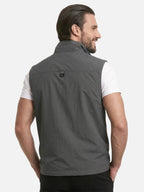 Men's Multi-Pocket Vest with Stand Collar