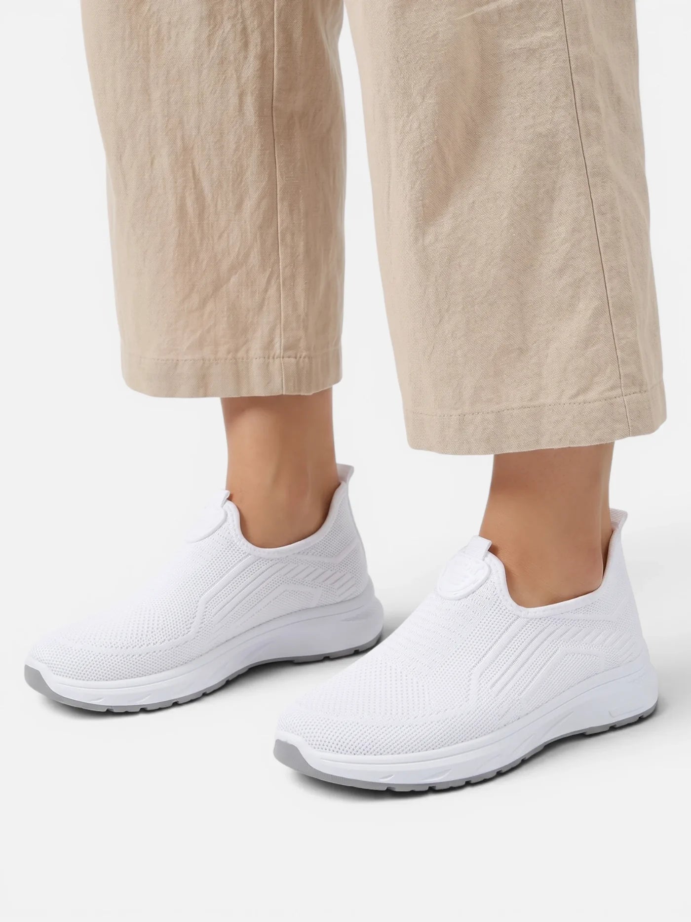 Women's Slip-On Sneakers with Breathable Knit Upper
