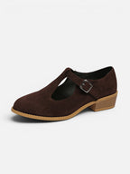 Women’s Mary Jane Shoes with Buckle Strap and Low Block Heel