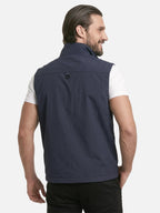 Men's Multi-Pocket Vest with Stand Collar