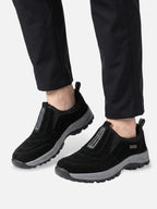 Men's Outdoor Slip-On Shoe with Lugged Sole and Reinforced Support