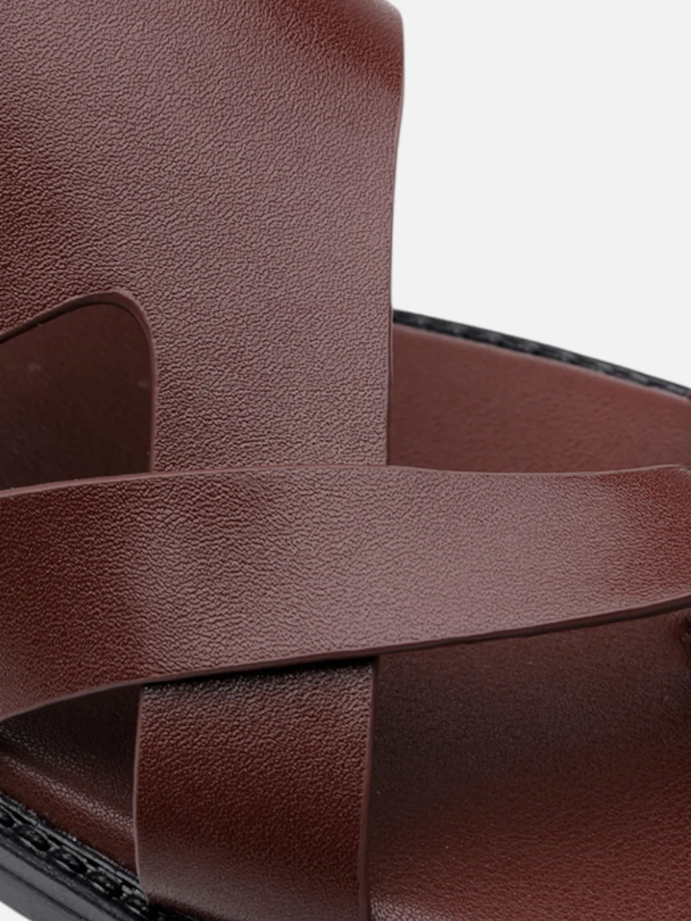 Men's Crossover Strap Slide Sandal with Toe Ring