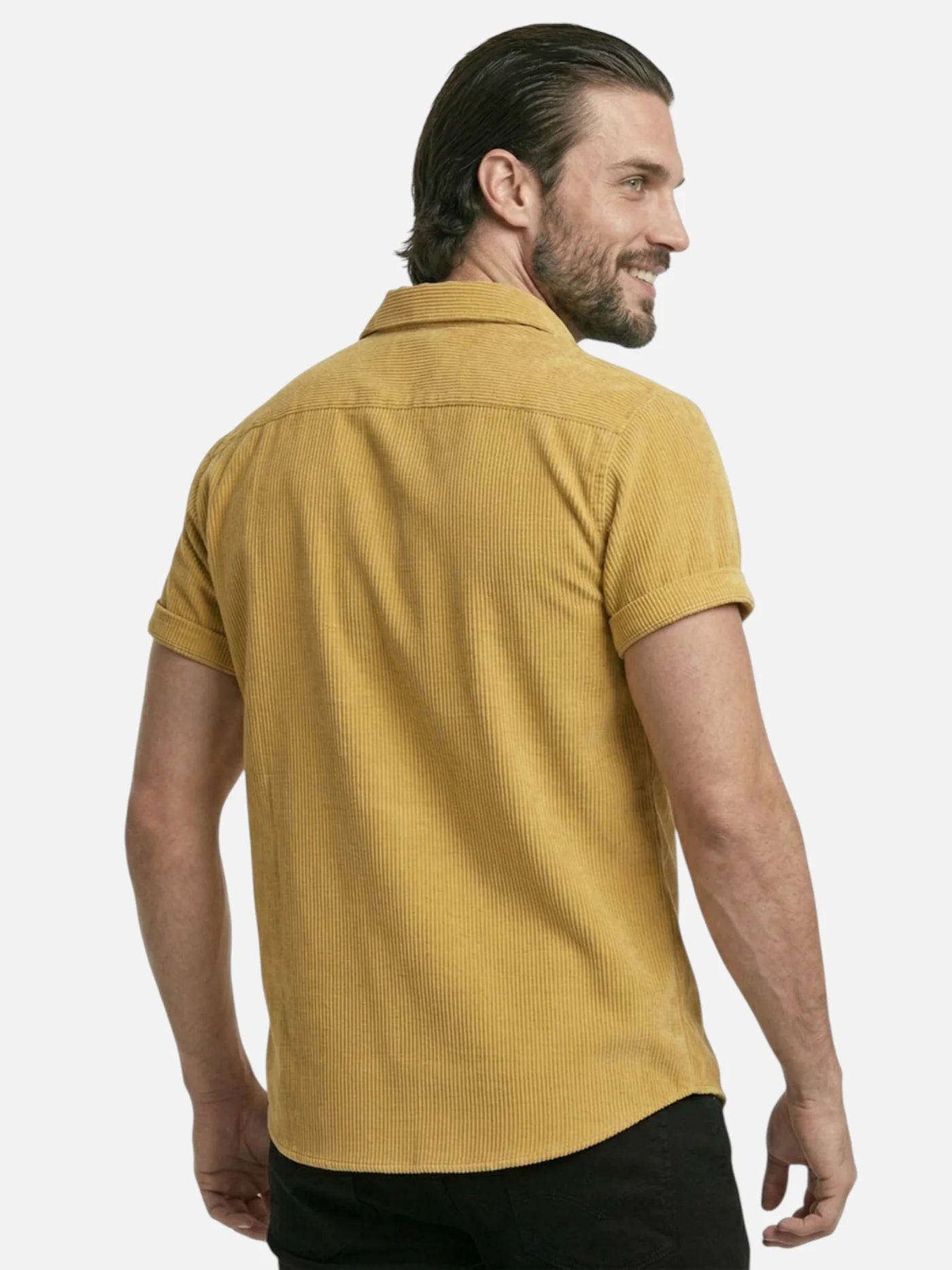 Men’s Textured Short Sleeve Button-Up Shirt – Breathable Summer Casual Shirt