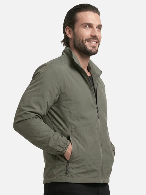 Lightweight Men’s Windbreaker Jacket – Breathable Zip-Up Casual Jacket