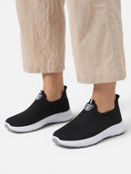 Women's Slip-On Sneakers with Breathable Knit Upper