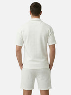 Men’s Textured Polo & Shorts Matching Set – Short Sleeve Summer 2-Piece Outfit