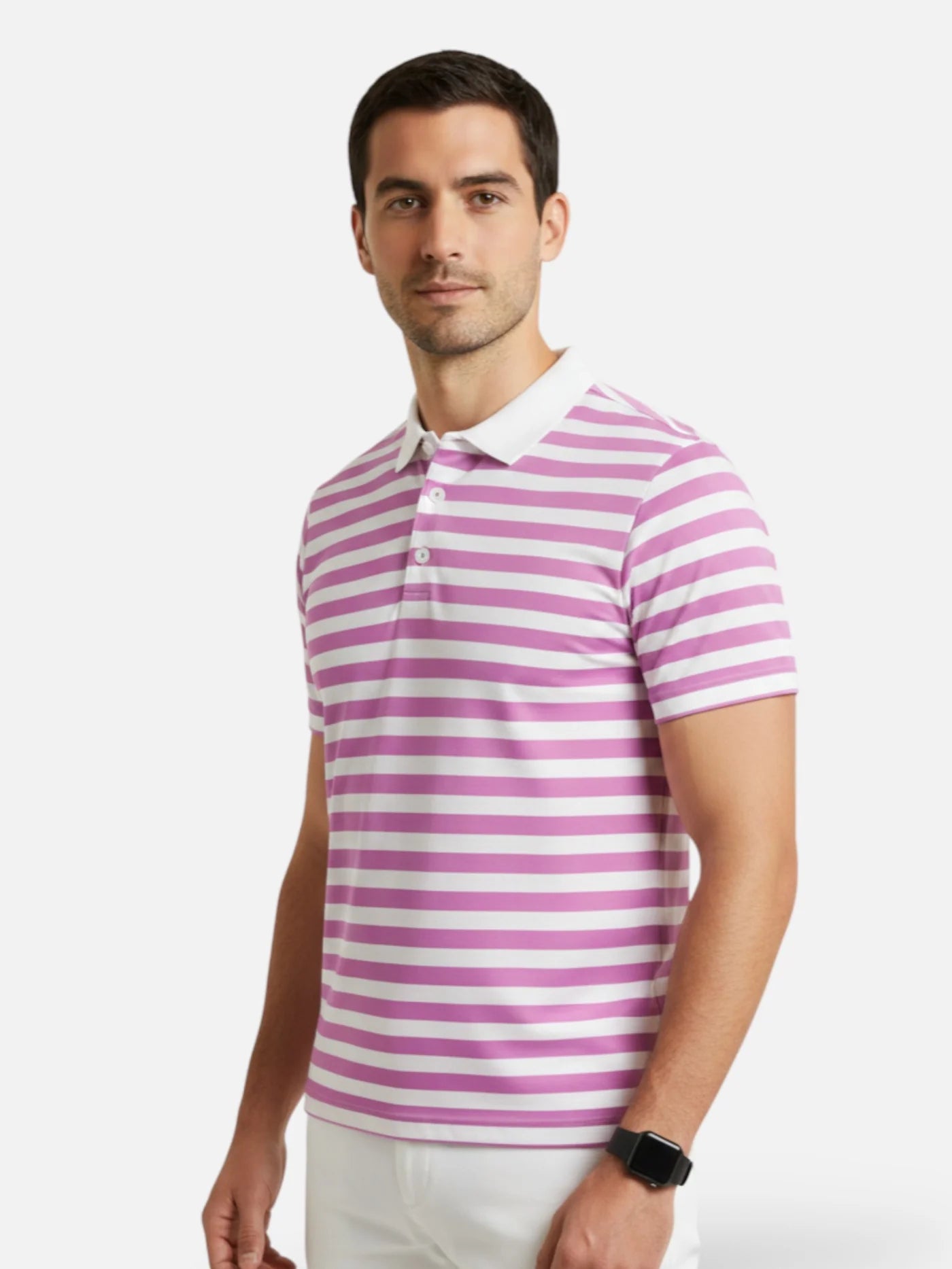 Men’s Riviera Style Striped Polo Shirt