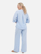 Women’s Matching Set – Relaxed Wide Leg Pants & Button Blouse Set
