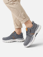 Men's Canvas Walking Shoe with Cushioned Sole and Casual Style