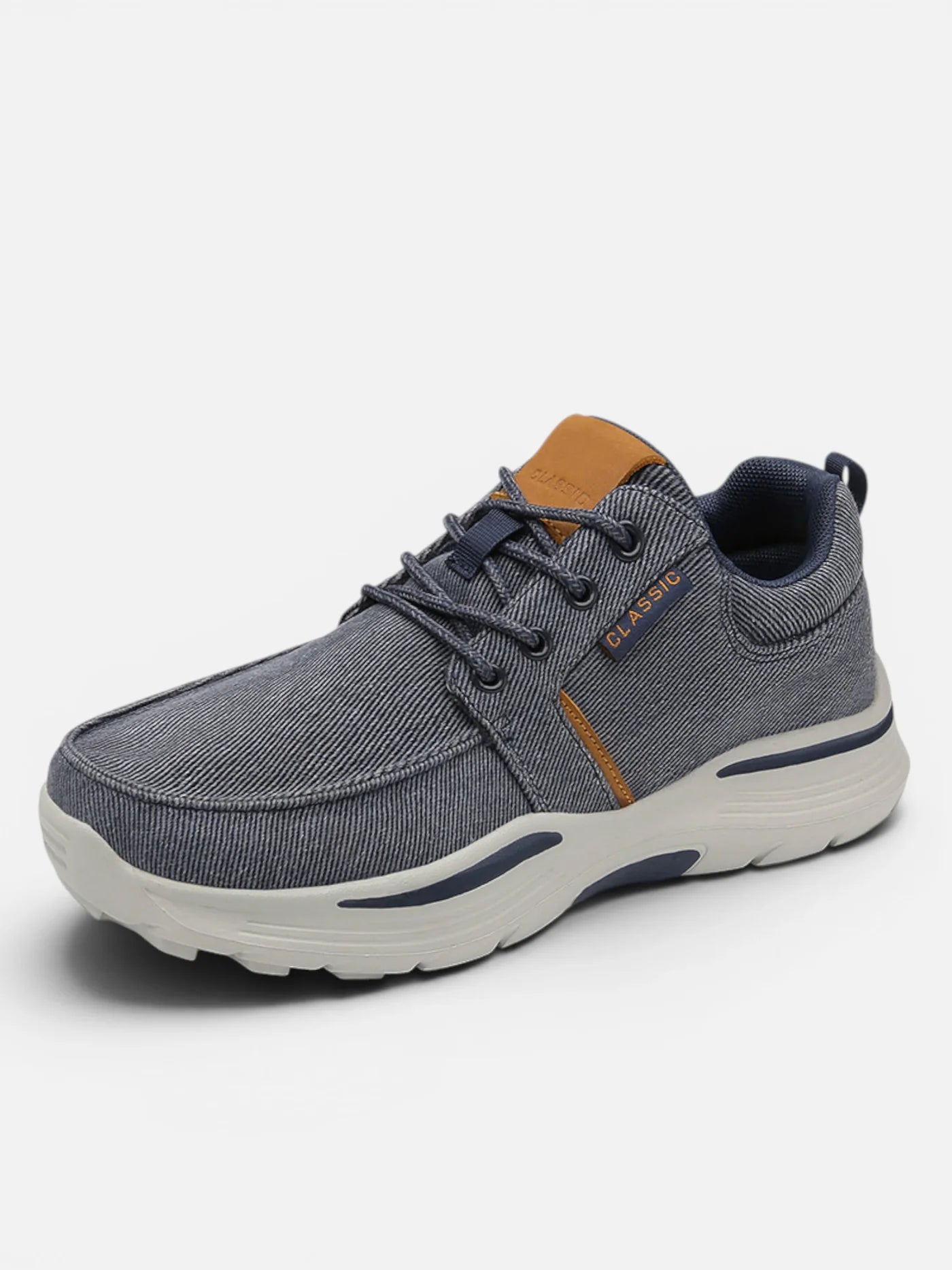 Men's Canvas Walking Shoe with Cushioned Sole and Casual Style