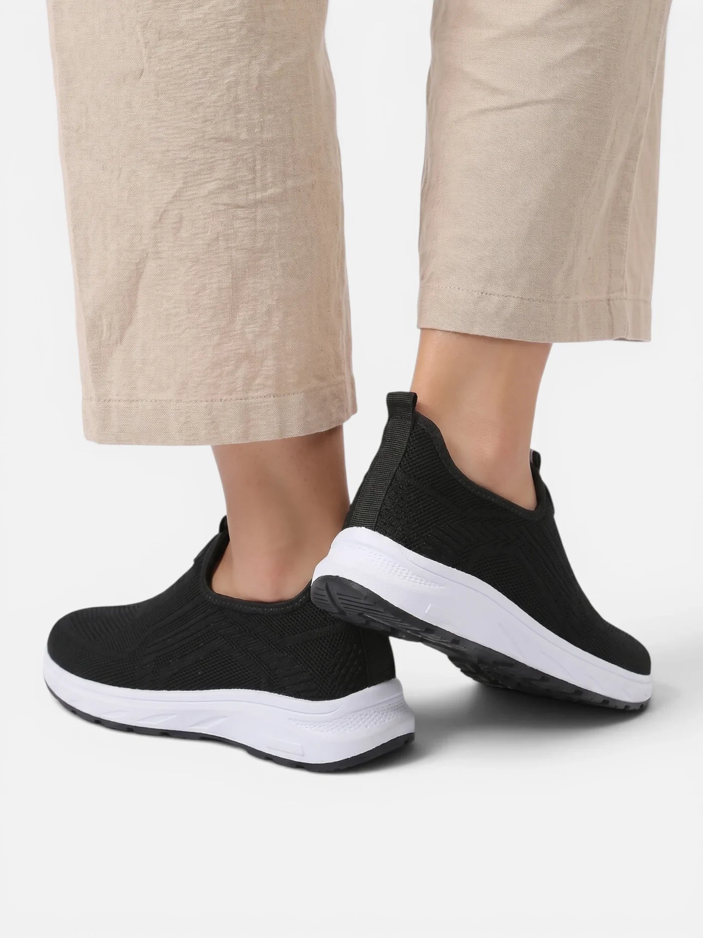 Women's Slip-On Sneakers with Breathable Knit Upper