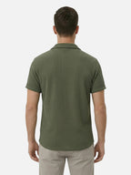Men’s Short Sleeve Textured Button-Up Shirt – Lightweight Casual Summer Shirt