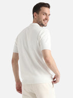 Men's Fine Knit Zip Polo Shirt – Elegant and Modern Style