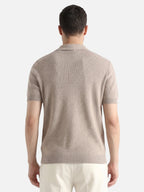 Men's Fine Knit Zip Polo Shirt – Elegant and Modern Style
