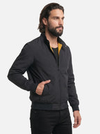 Men’s Lightweight Zip-Up Jacket with Stand Collar Casual Bomber Style