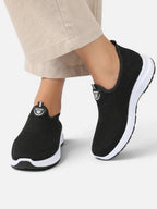 Women's Slip-On Sneakers with Breathable Knit Upper