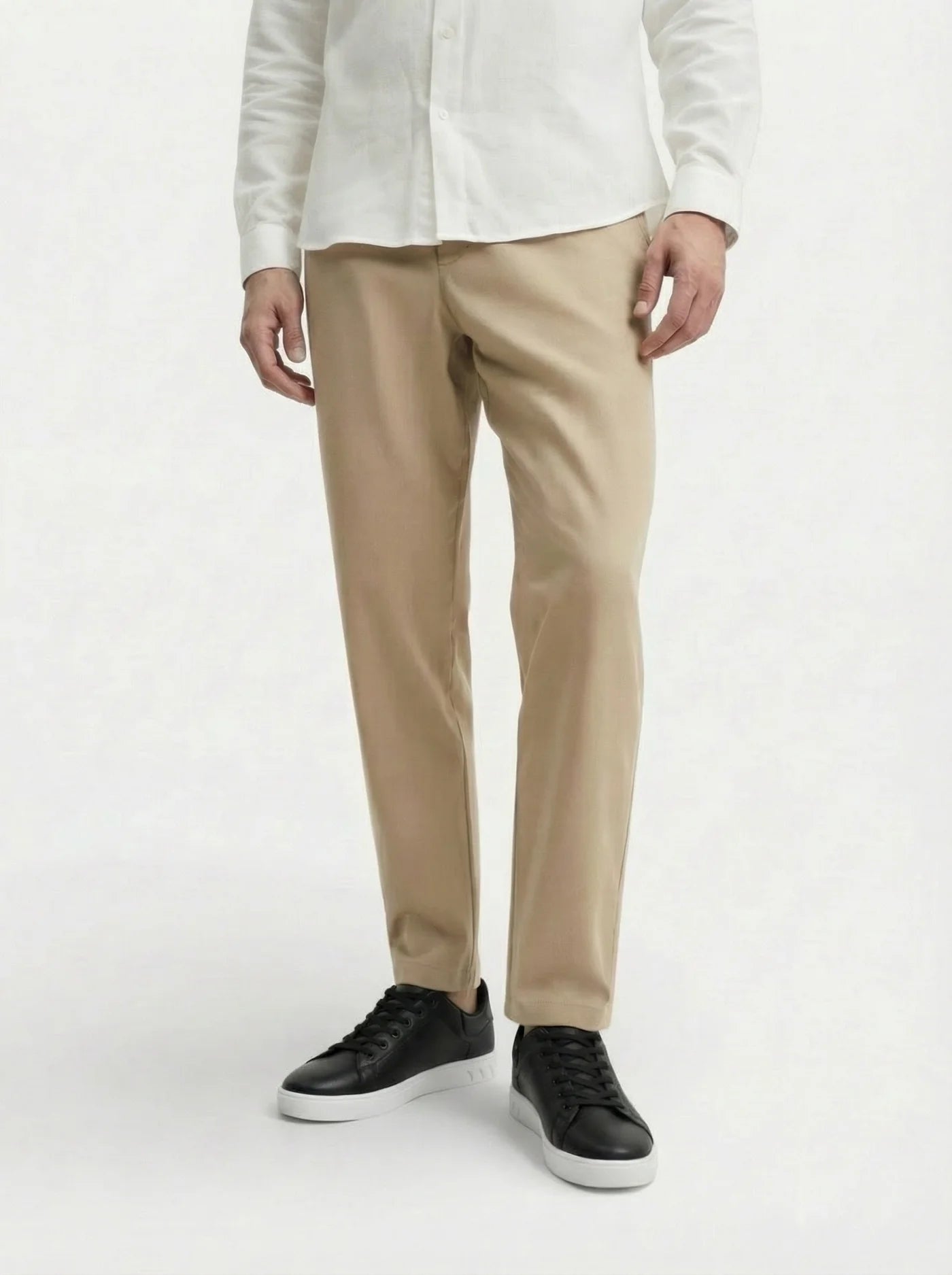 Men’s Casual PU Leather Sneakers with Flat Sole