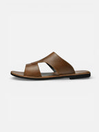 Men’s Leather Slide Sandals – Comfortable Open Toe Slip-On Sandals