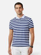 Men’s Riviera Style Striped Polo Shirt