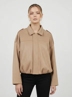 Women’s Vintage Zip-Up Bomber Jacket