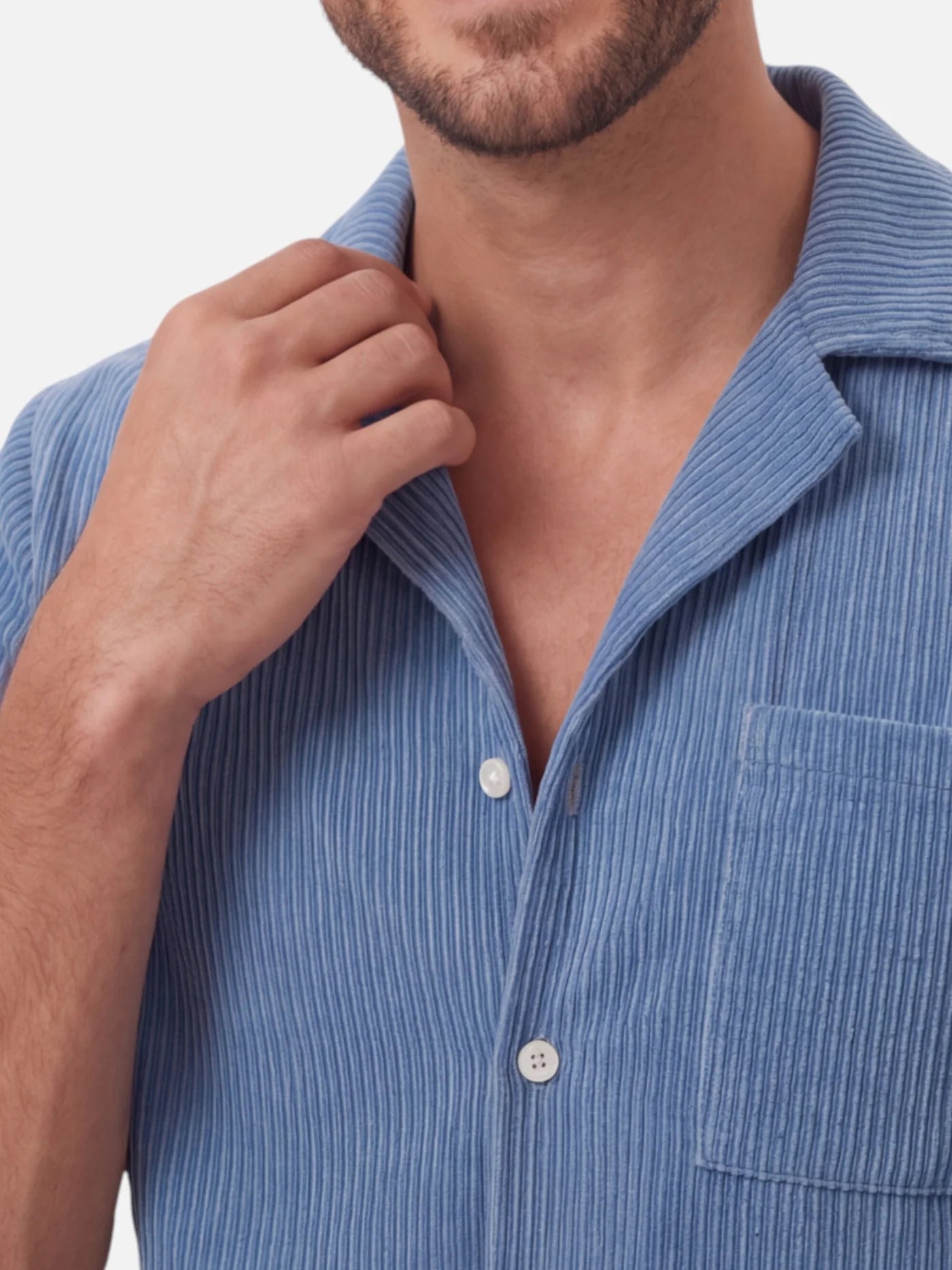 Men’s Textured Short Sleeve Shirt & Shorts Set – Relaxed Summer Matching Outfit