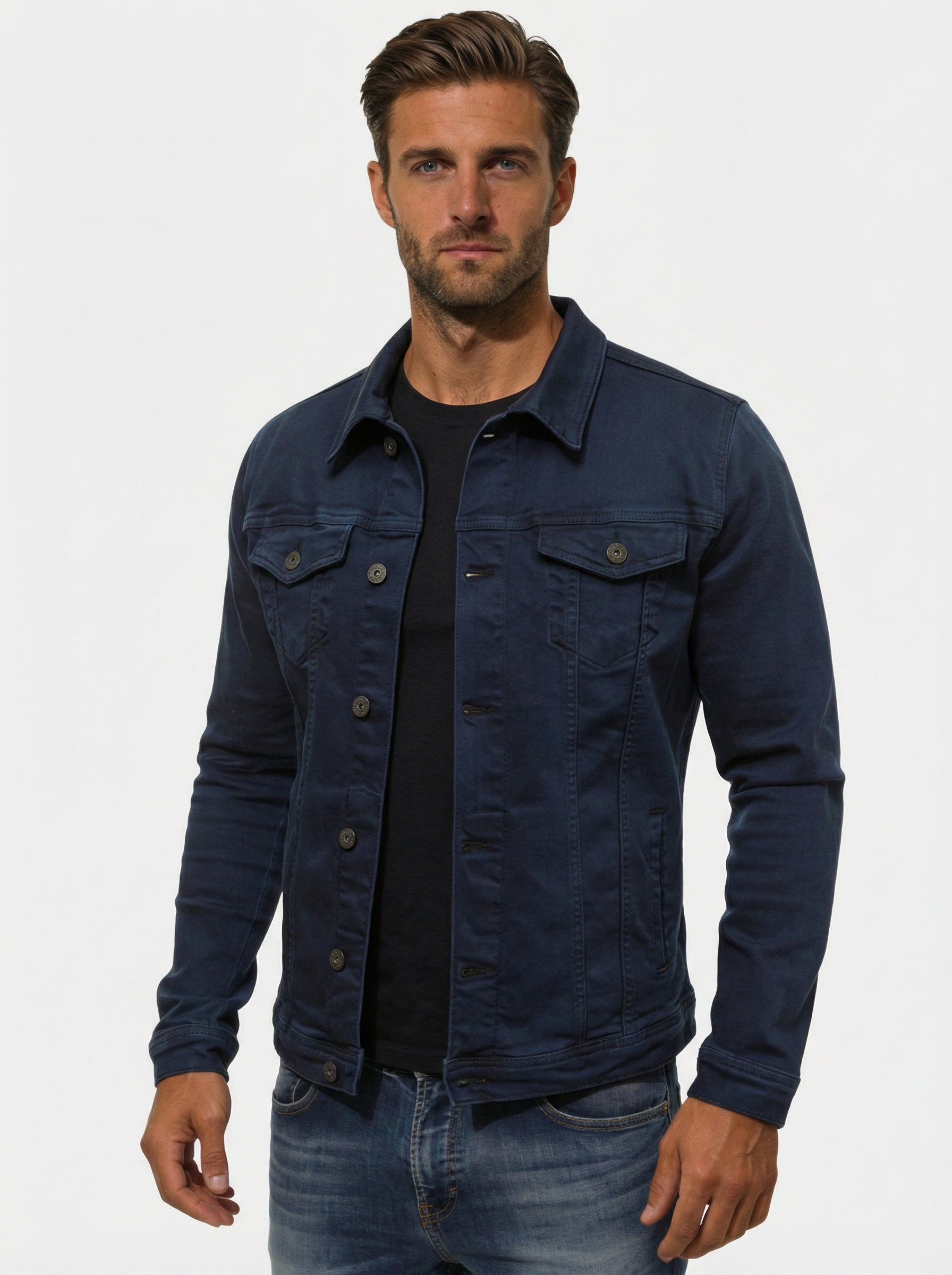 Men’s Slim Fit Denim Jacket – Urban Style
