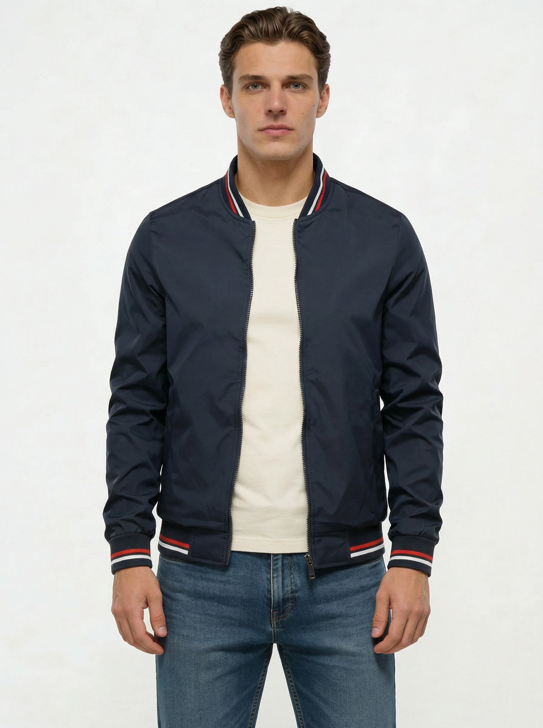 Men’s Comfortable Zip-Up Bomber Jacket