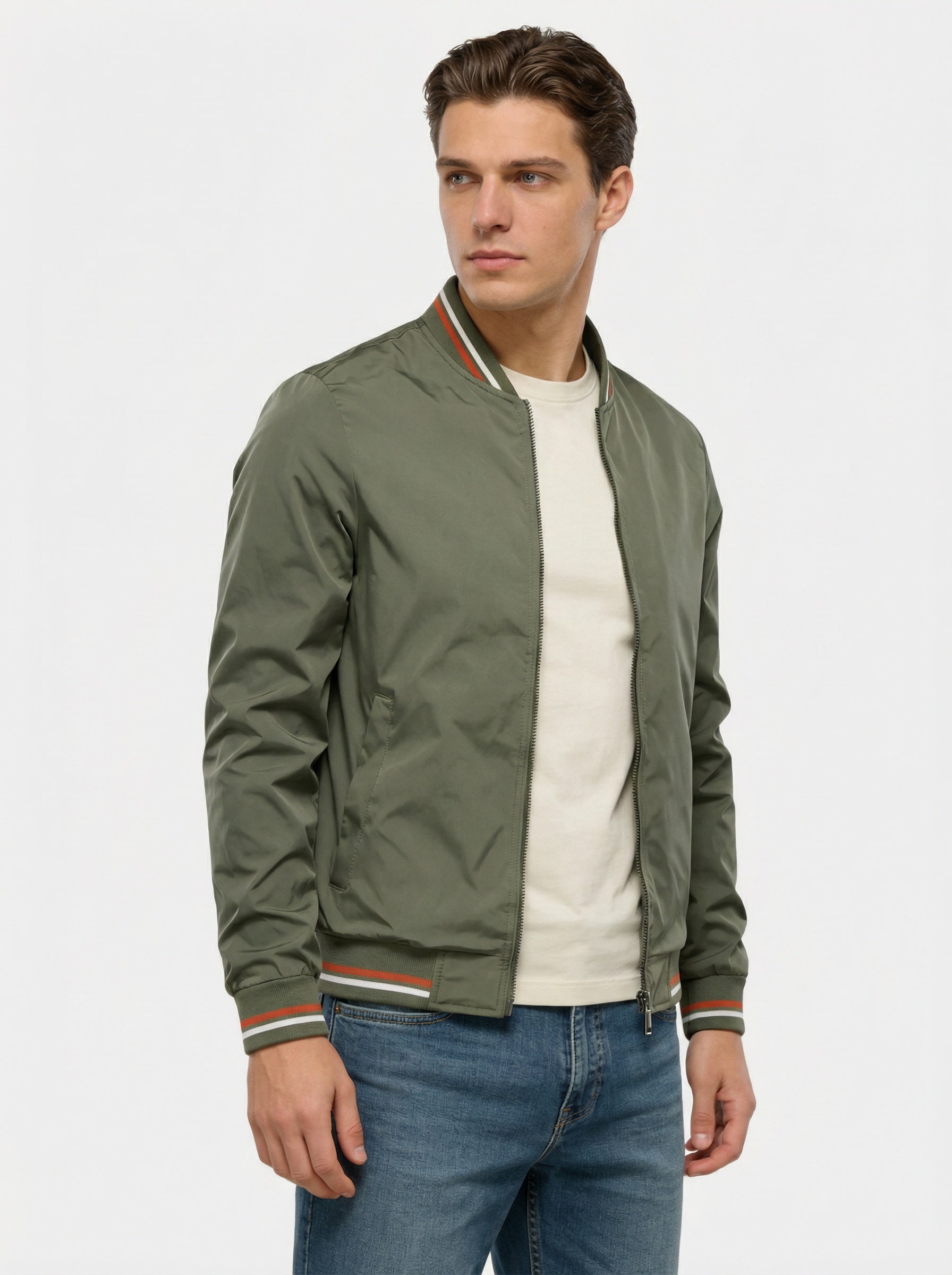 Men’s Comfortable Zip-Up Bomber Jacket