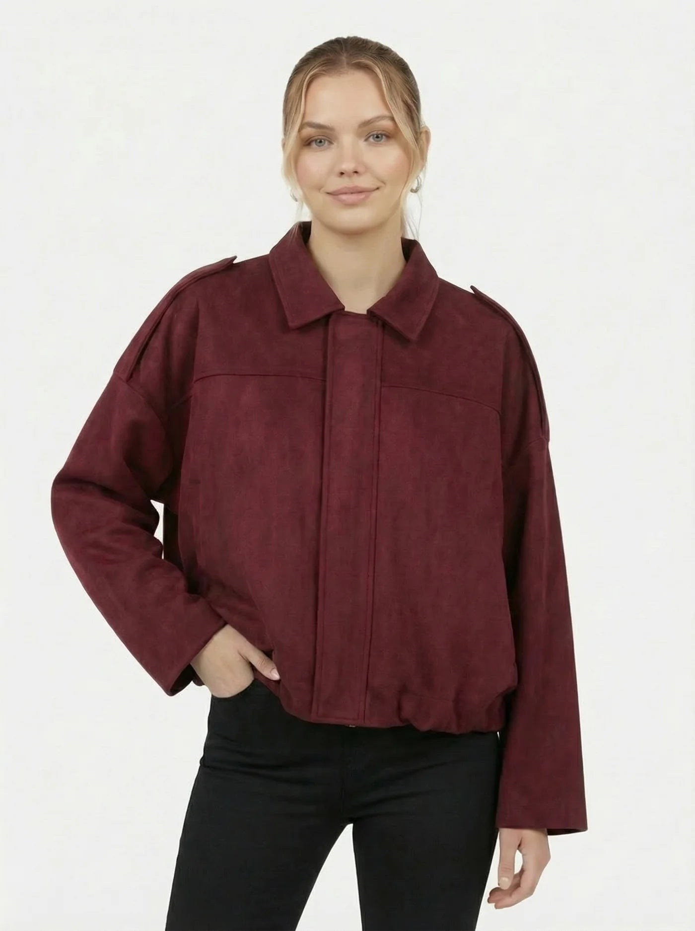 Women’s Vintage Zip-Up Bomber Jacket