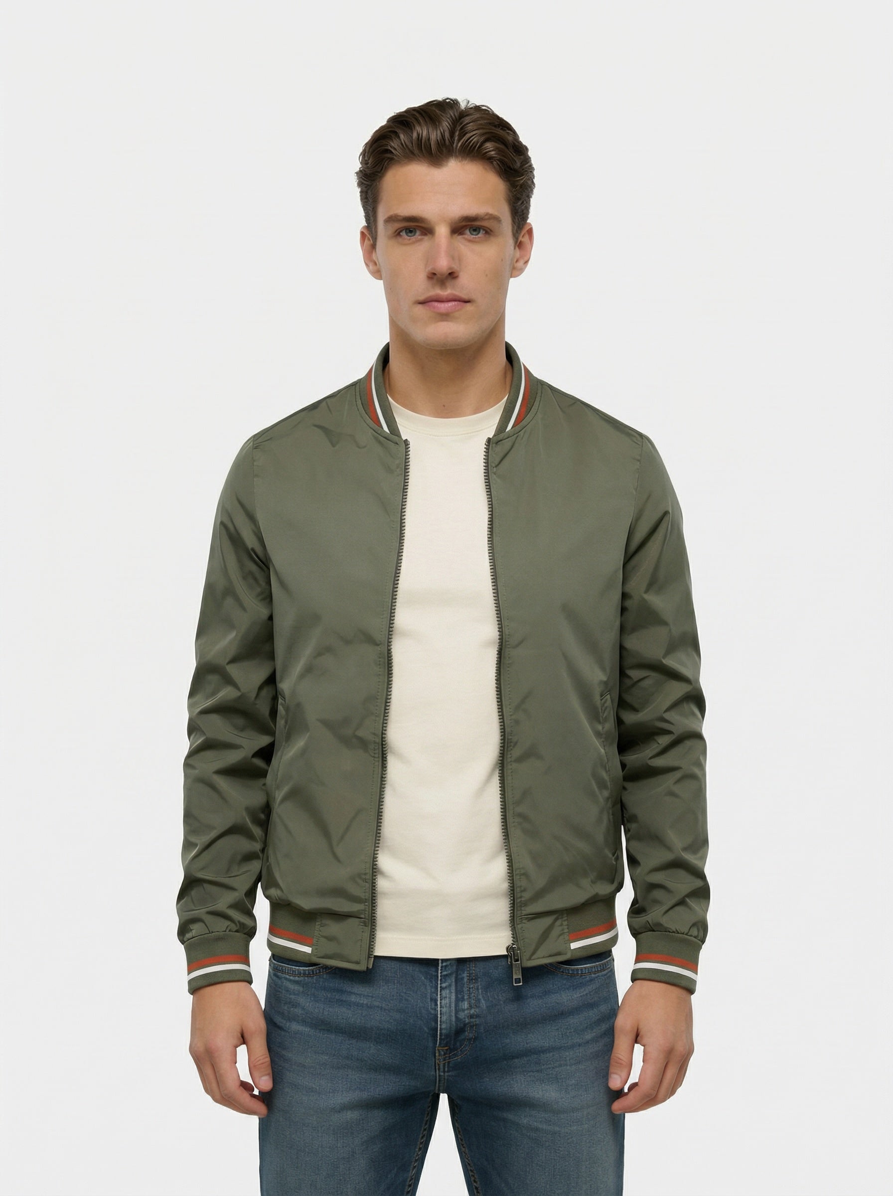 Men’s Comfortable Zip-Up Bomber Jacket