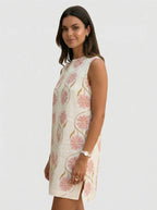 Women’s Sleeveless Floral Print Short Dress
